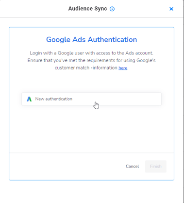 New Authentication Google Ads