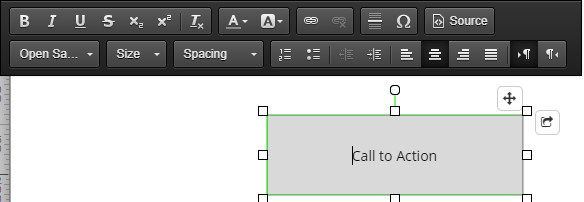 CTA with wysiwyg editor