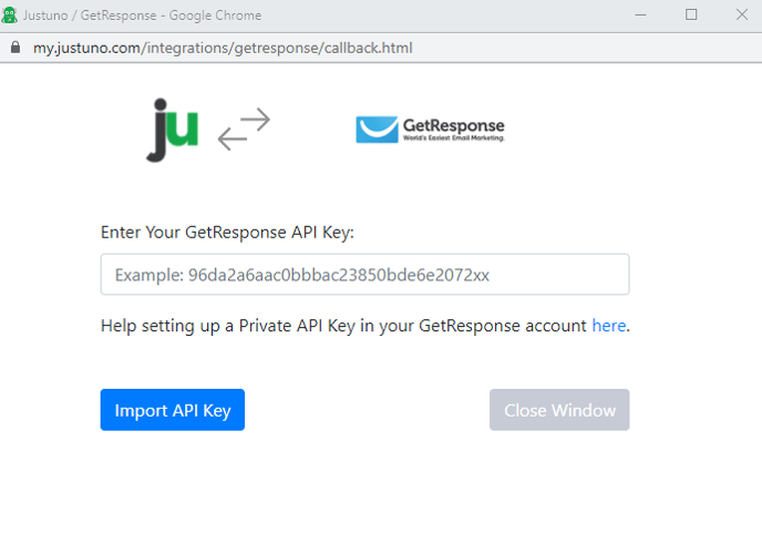 getresponse API import