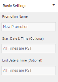 StartEnd date & time settings