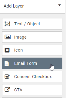 Add email form layer