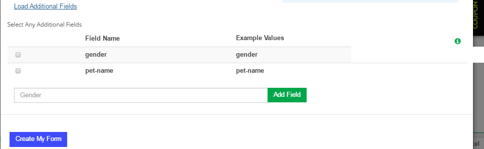 additional fields