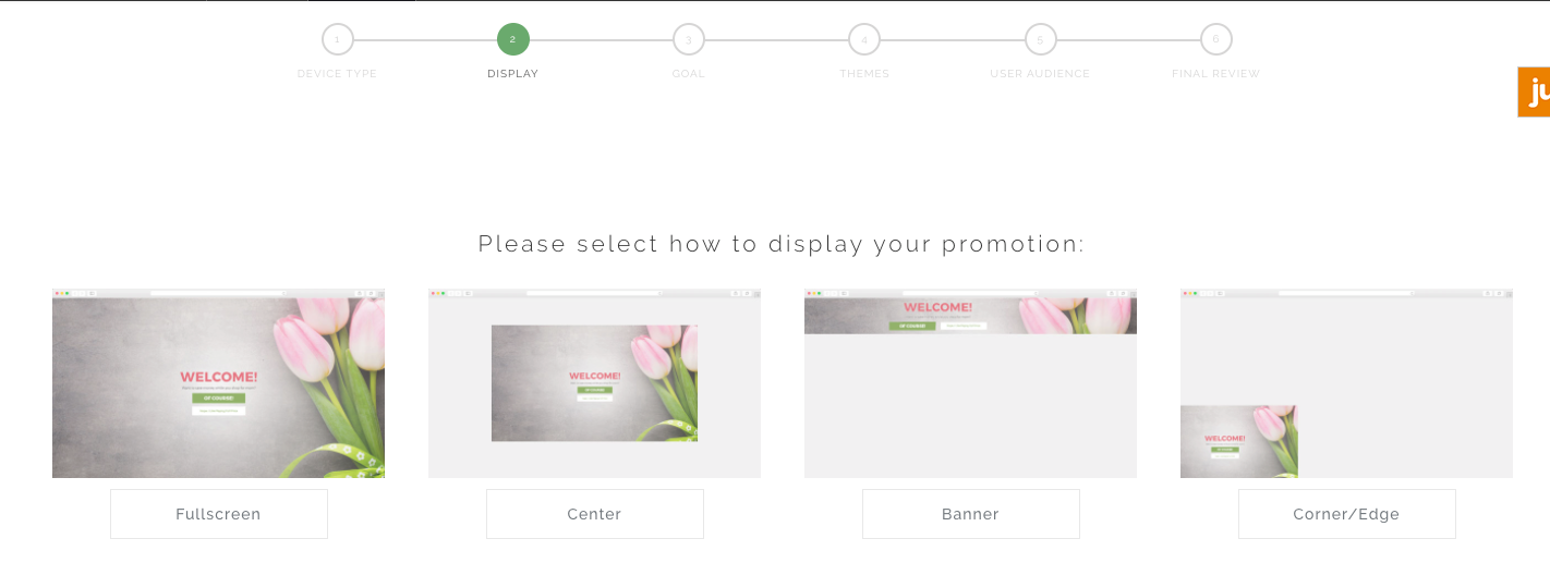 Choose promotion display